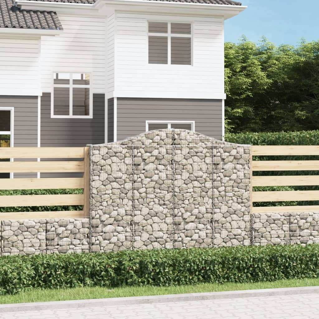 Lučne gabionske košare 5 kom 200x30x160/180cm pocinčano željezo