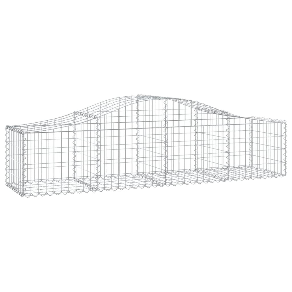 Lučne gabionske košare 2 kom 200x50x40/60 cm pocinčano željezo