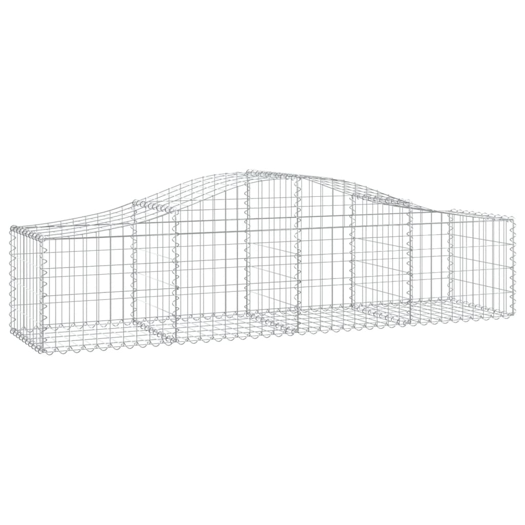 Lučne gabionske košare 7 kom 200x50x40/60 cm pocinčano željezo