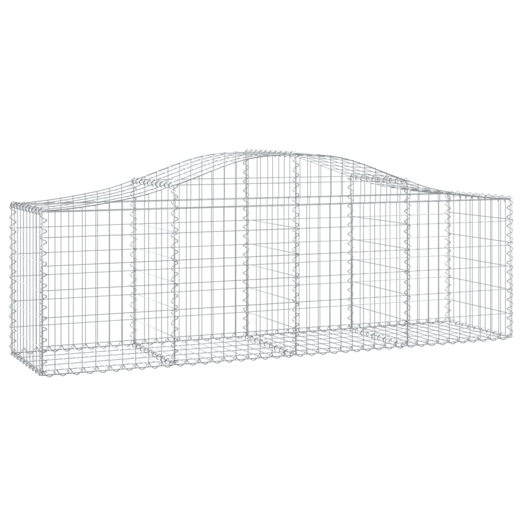Lučne gabionske košare 5 kom 200x50x60/80 cm pocinčano željezo