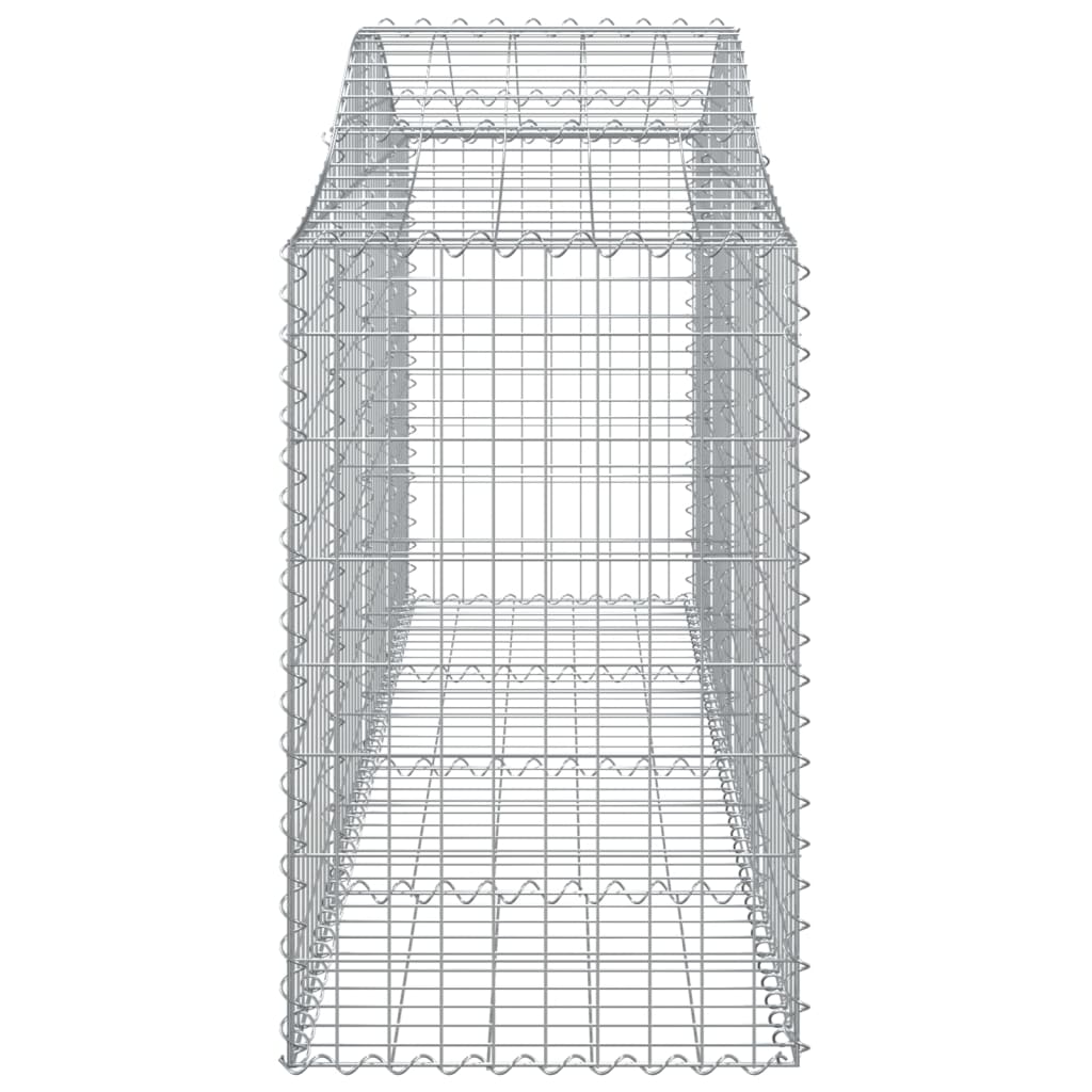 Lučne gabionske košare 4 kom 200x50x80/100 cm pocinčano željezo