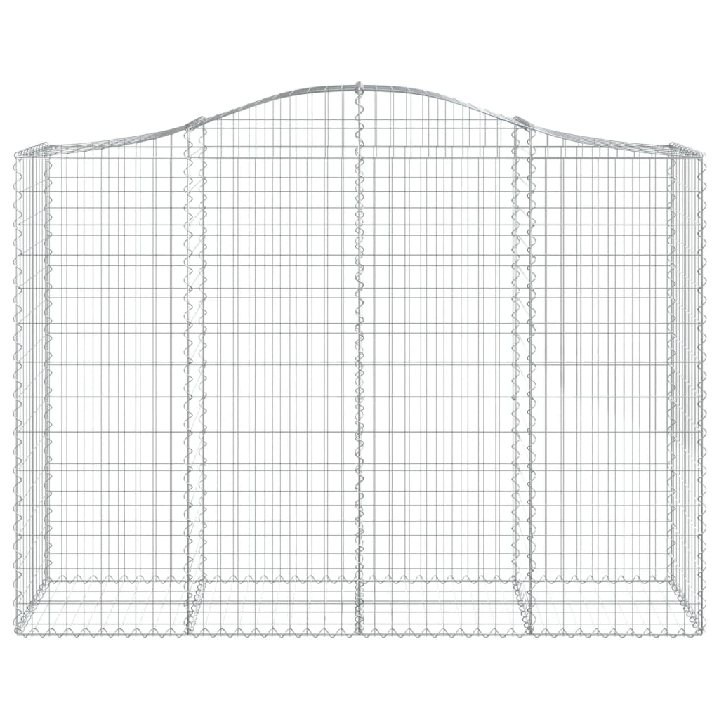 Lučne gabionske košare 4 kom 200x50x140/160cm pocinčano željezo