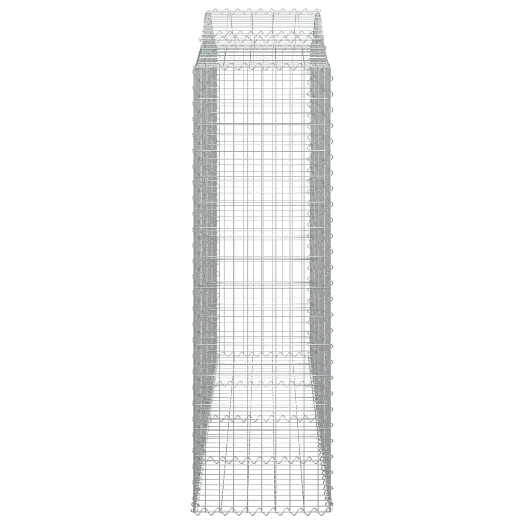 Lučne gabionske košare 3 kom 200x50x160/180cm pocinčano željezo