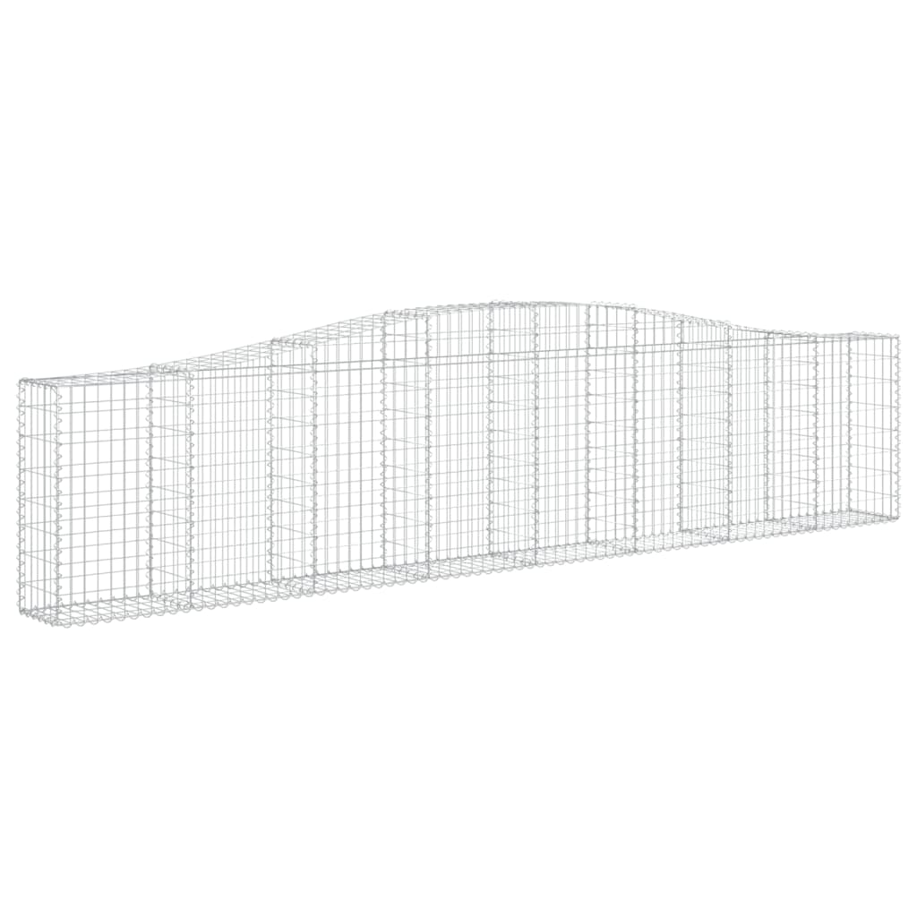 Lučne gabionske košare 4 kom 400x30x80/100 cm pocinčano željezo