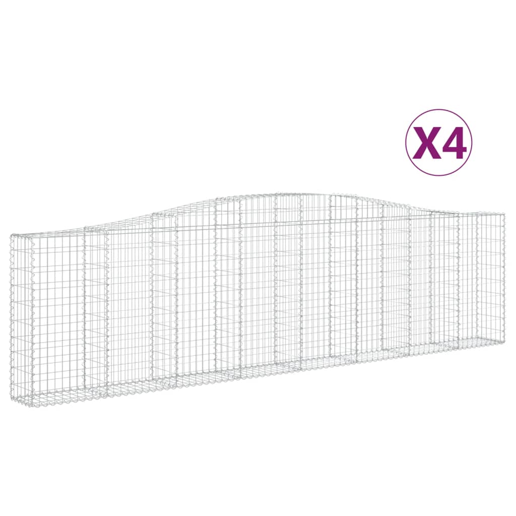 Lučne gabionske košare 4 kom 400x30x100/120cm pocinčano željezo