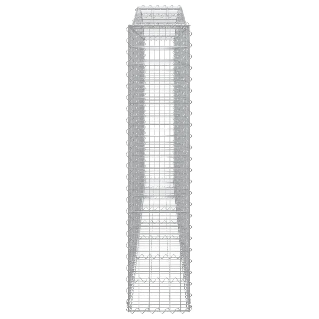Lučne gabionske košare 2 kom 400x30x140/160cm pocinčano željezo