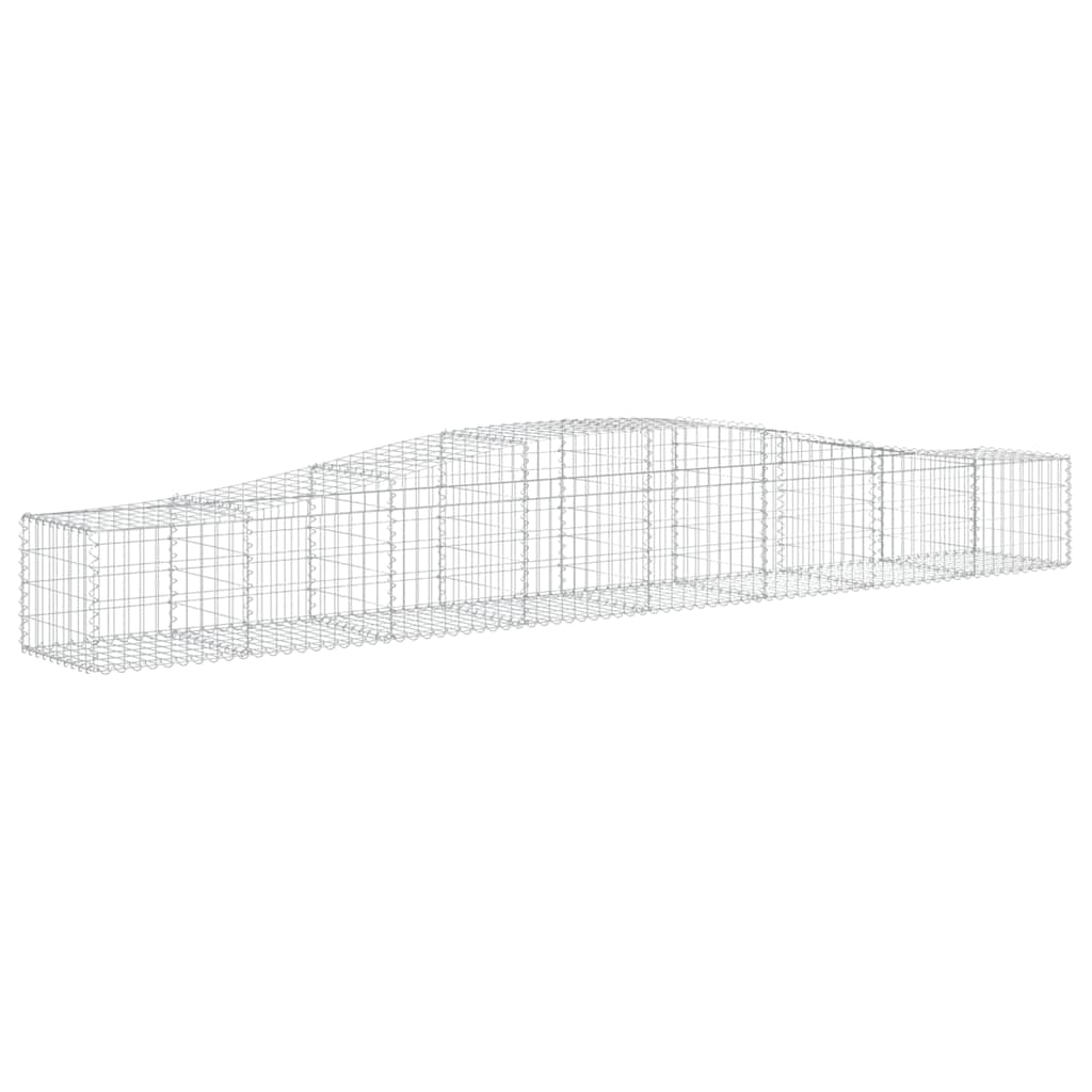 Lučne gabionske košare 4 kom 400x50x40/60 cm pocinčano željezo