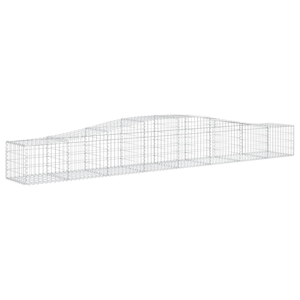 Lučne gabionske košare 15 kom 400x50x40/60 cm pocinčano željezo