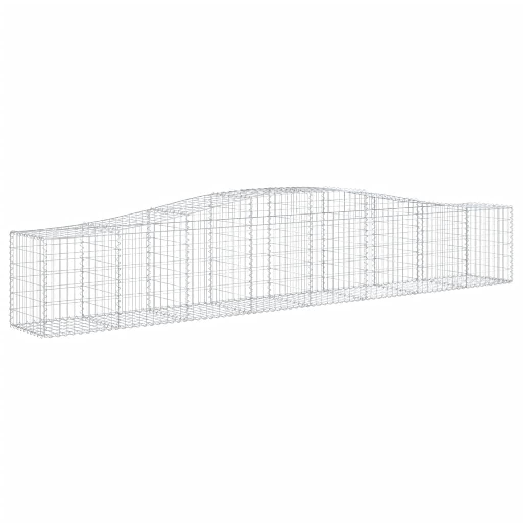 Lučne gabionske košare 4 kom 400x50x60/80 cm pocinčano željezo
