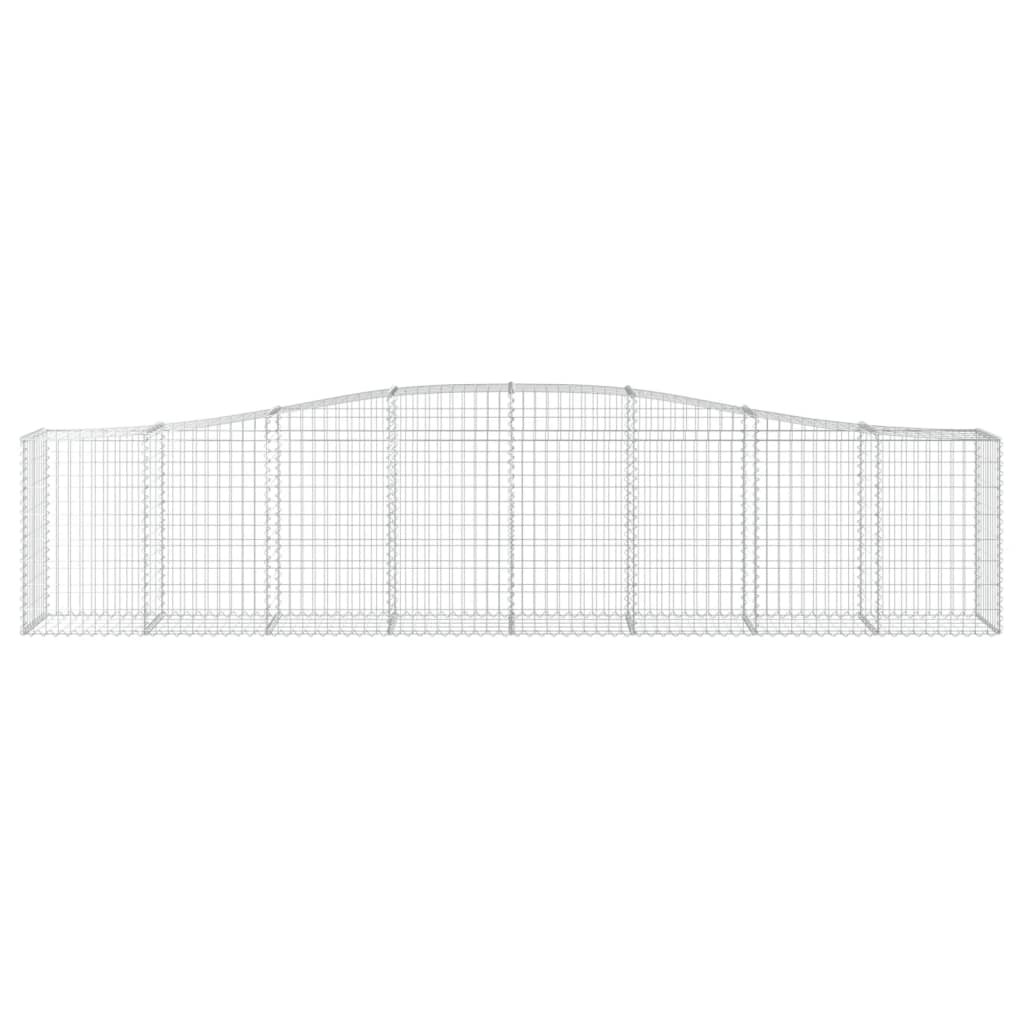 Lučne gabionske košare 2 kom 400x50x80/100 cm pocinčano željezo