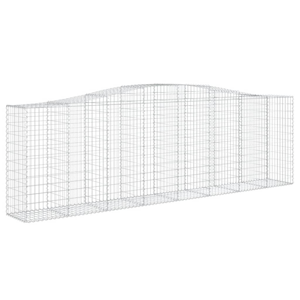 Lučne gabionske košare 2 kom 400x50x120/140cm pocinčano željezo