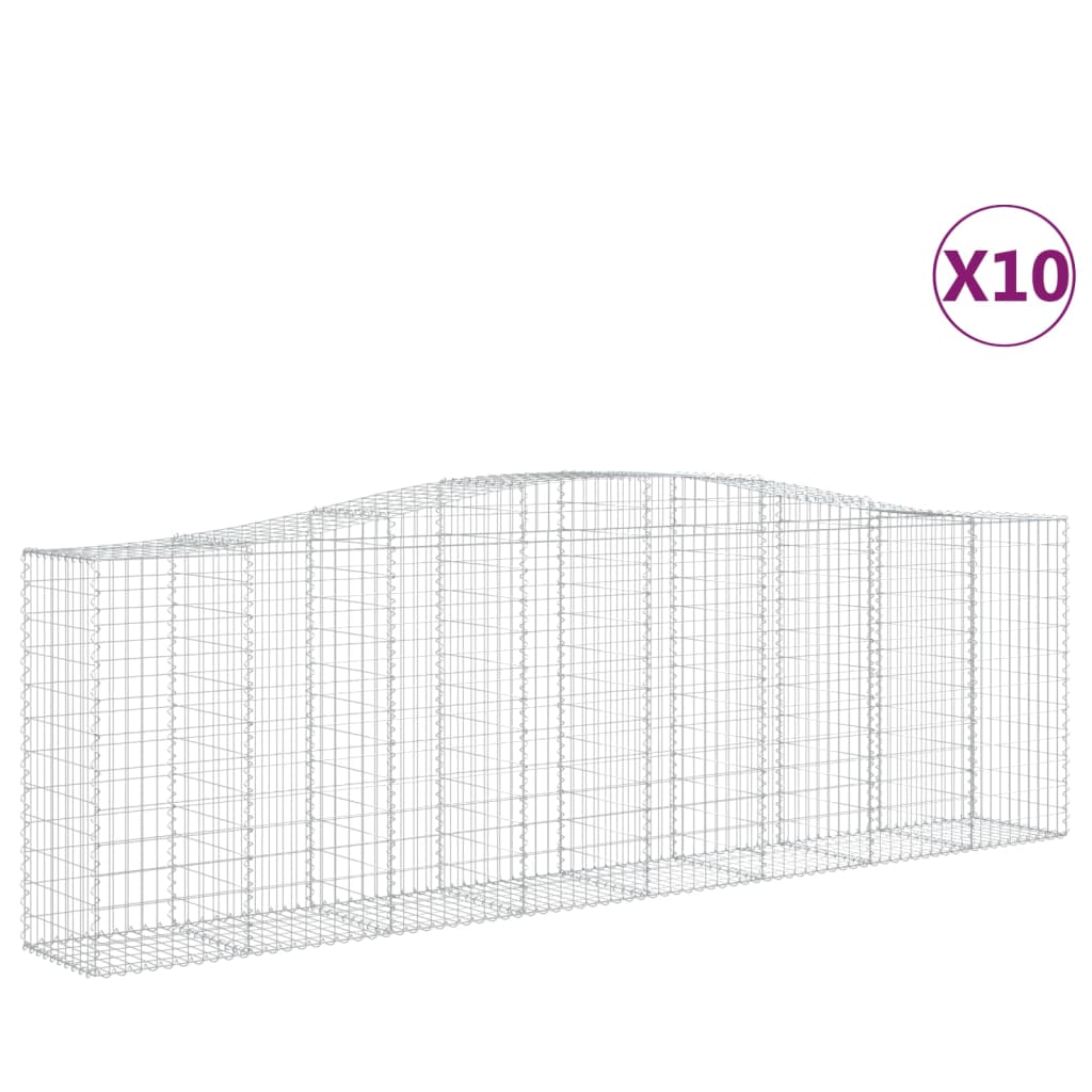 Lučne gabionske košare 10kom 400x50x120/140cm pocinčano željezo