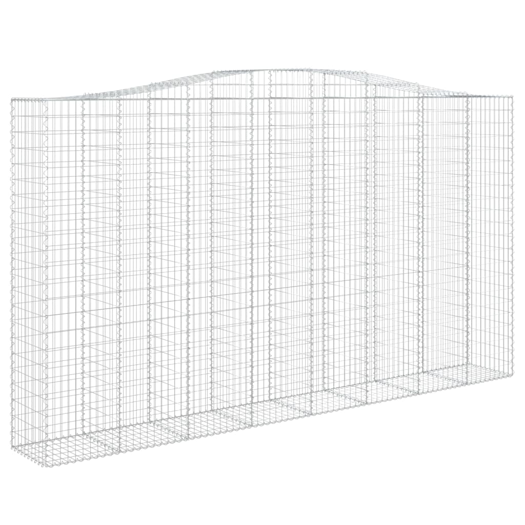 Lučne gabionske košare 2 kom 400x50x220/240cm pocinčano željezo