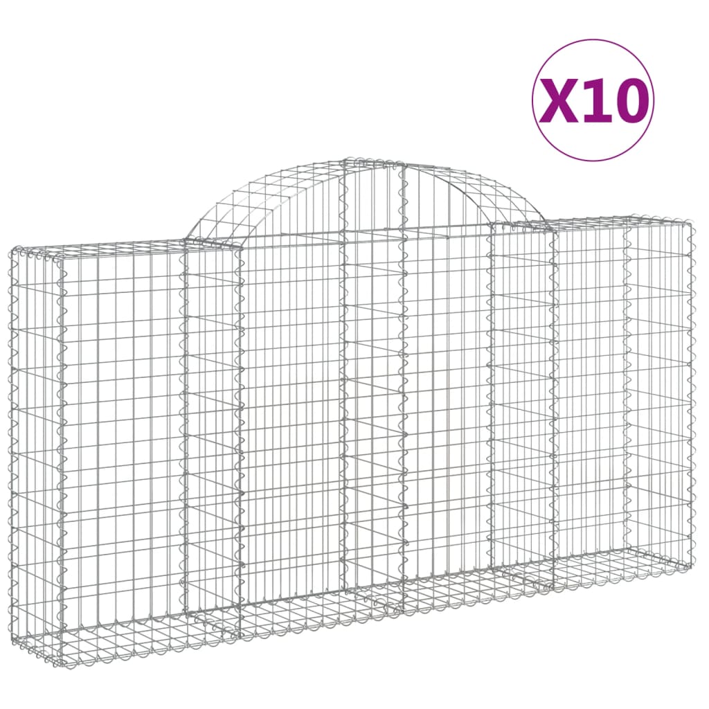 Lučne gabionske košare 10kom 200x30x100/120cm pocinčano željezo