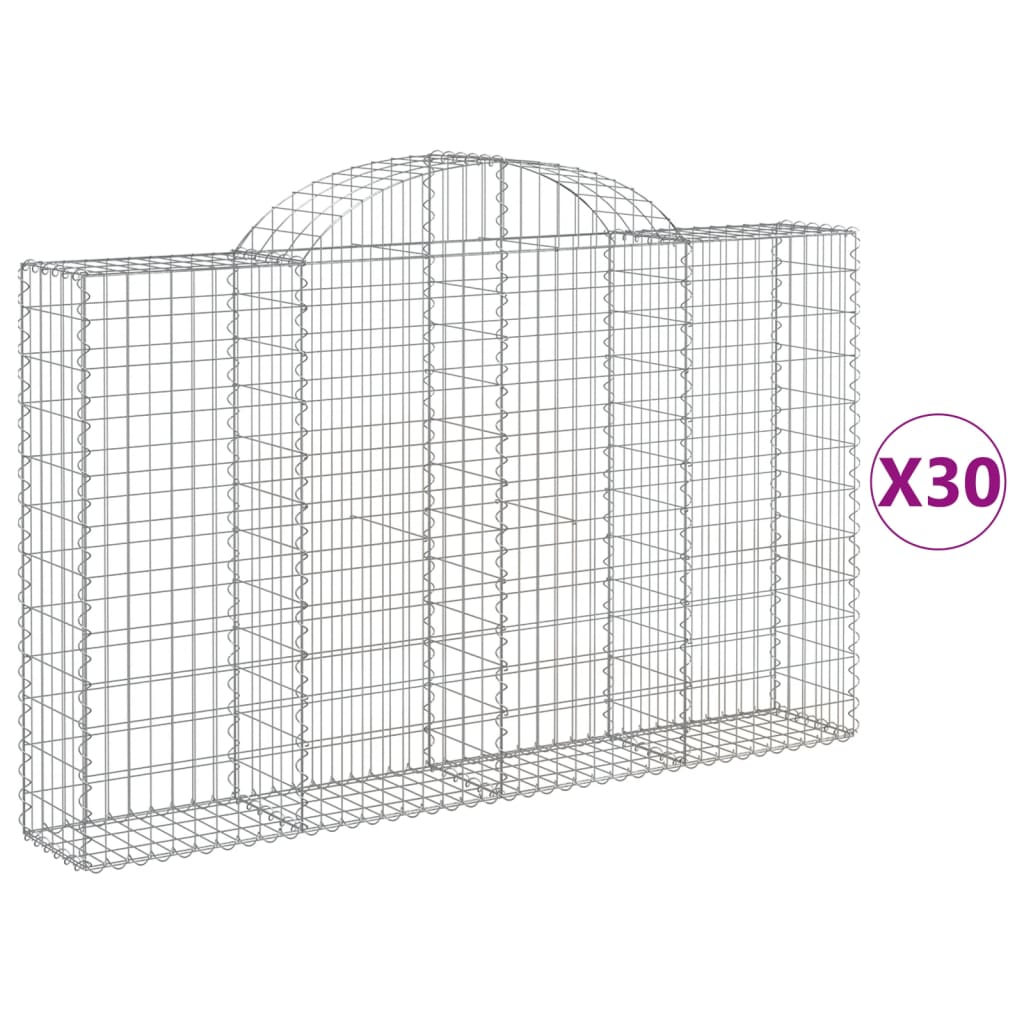 Lučne gabionske košare 30kom 200x30x120/140cm pocinčano željezo
