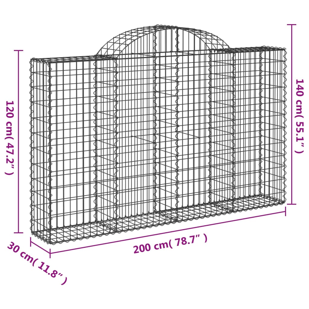 Lučne gabionske košare 40kom 200x30x120/140cm pocinčano željezo