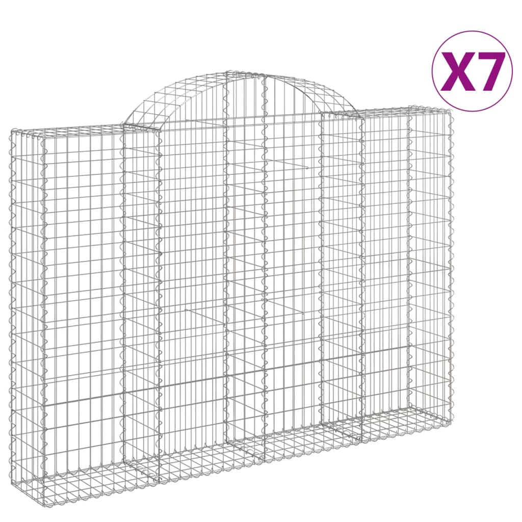 Lučne gabionske košare 7 kom 200x30x40/60 cm pocinčano željezo
