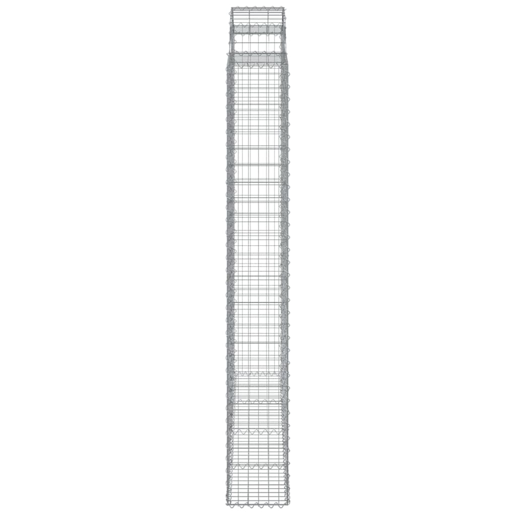 Lučne gabionske košare 2 kom 200x30x220/240cm pocinčano željezo