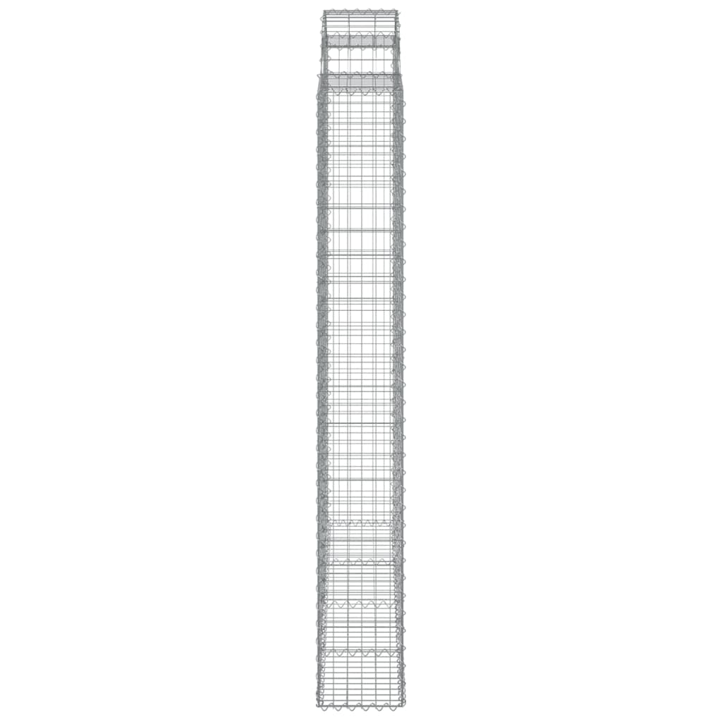 Lučne gabionske košare 6 kom 200x30x220/240cm pocinčano željezo