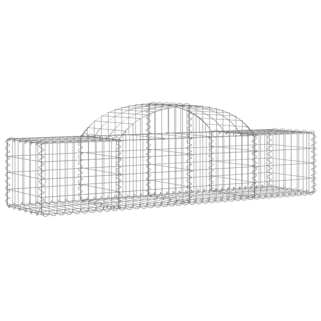 Lučne gabionske košare 6 kom 200x50x40/60 cm pocinčano željezo