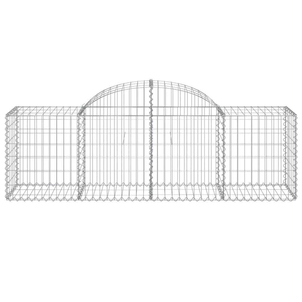 Lučne gabionske košare 4 kom 200x50x60/80 cm pocinčano željezo