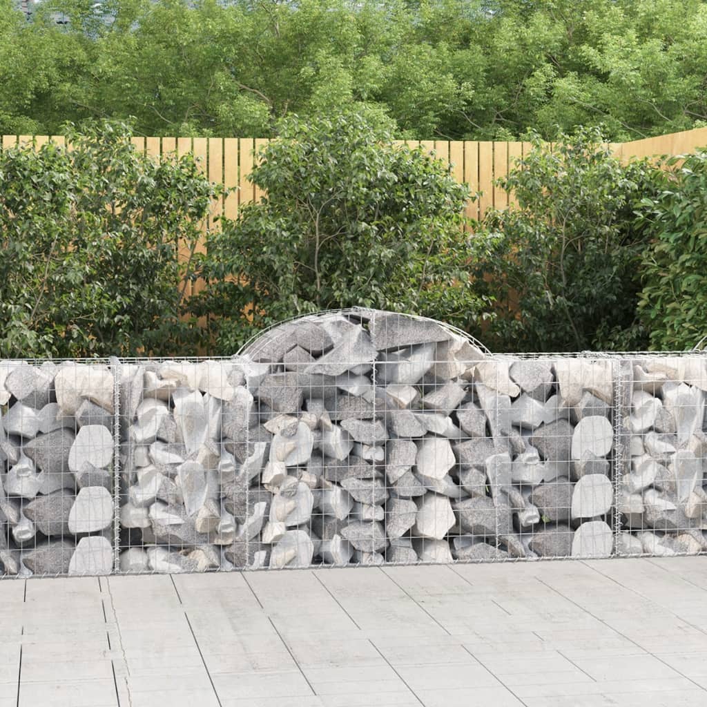 Lučne gabionske košare 3 kom 200x50x80/100 cm pocinčano željezo