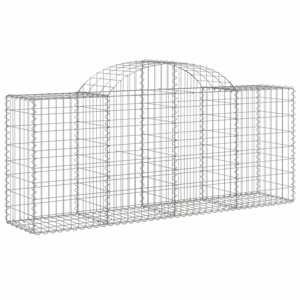 Lučne gabionske košare 4 kom 200x50x80/100 cm pocinčano željezo