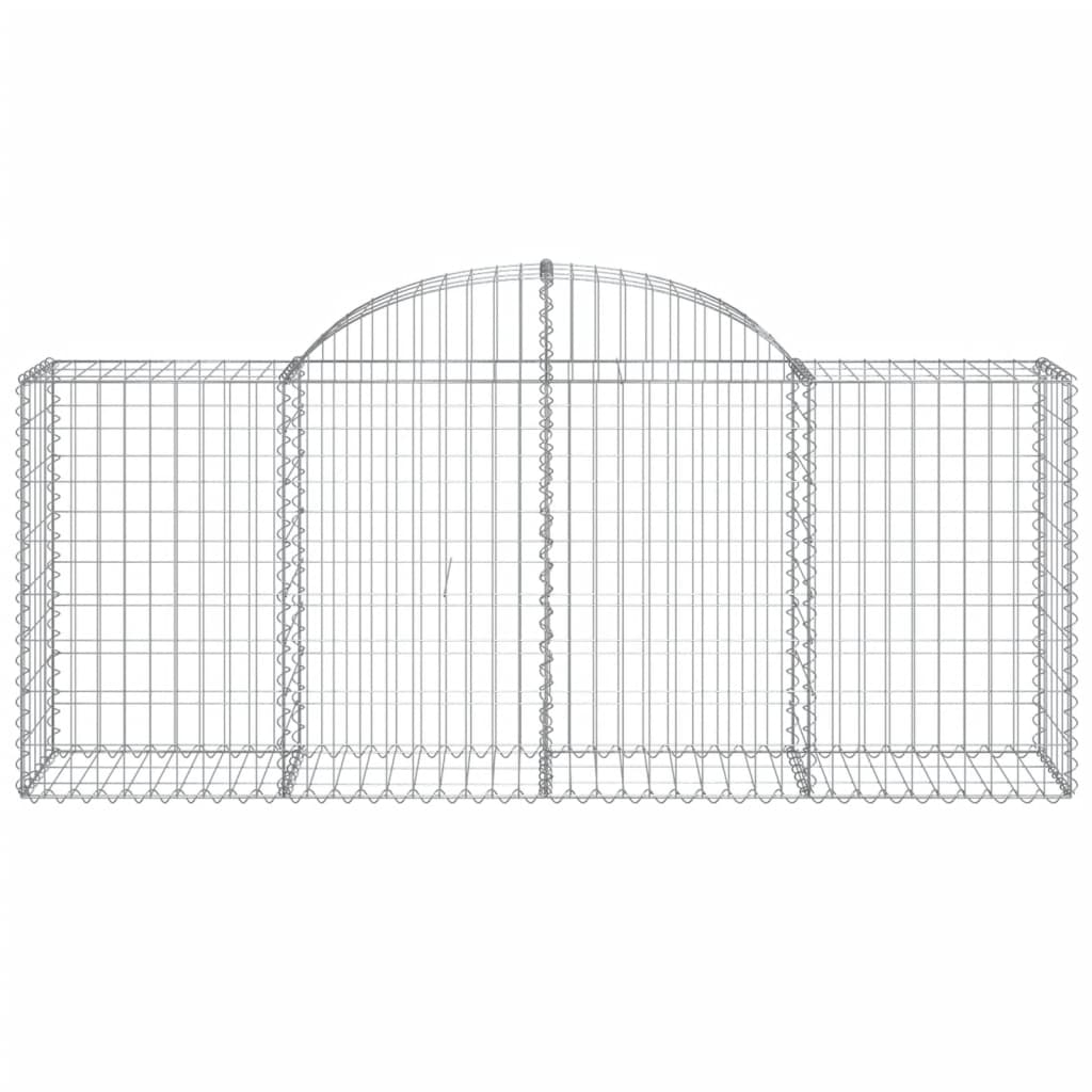 Lučne gabionske košare 4 kom 200x50x80/100 cm pocinčano željezo