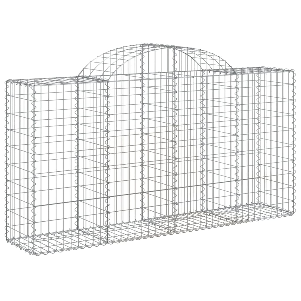 Lučne gabionske košare 2 kom 200x50x100/120cm pocinčano željezo