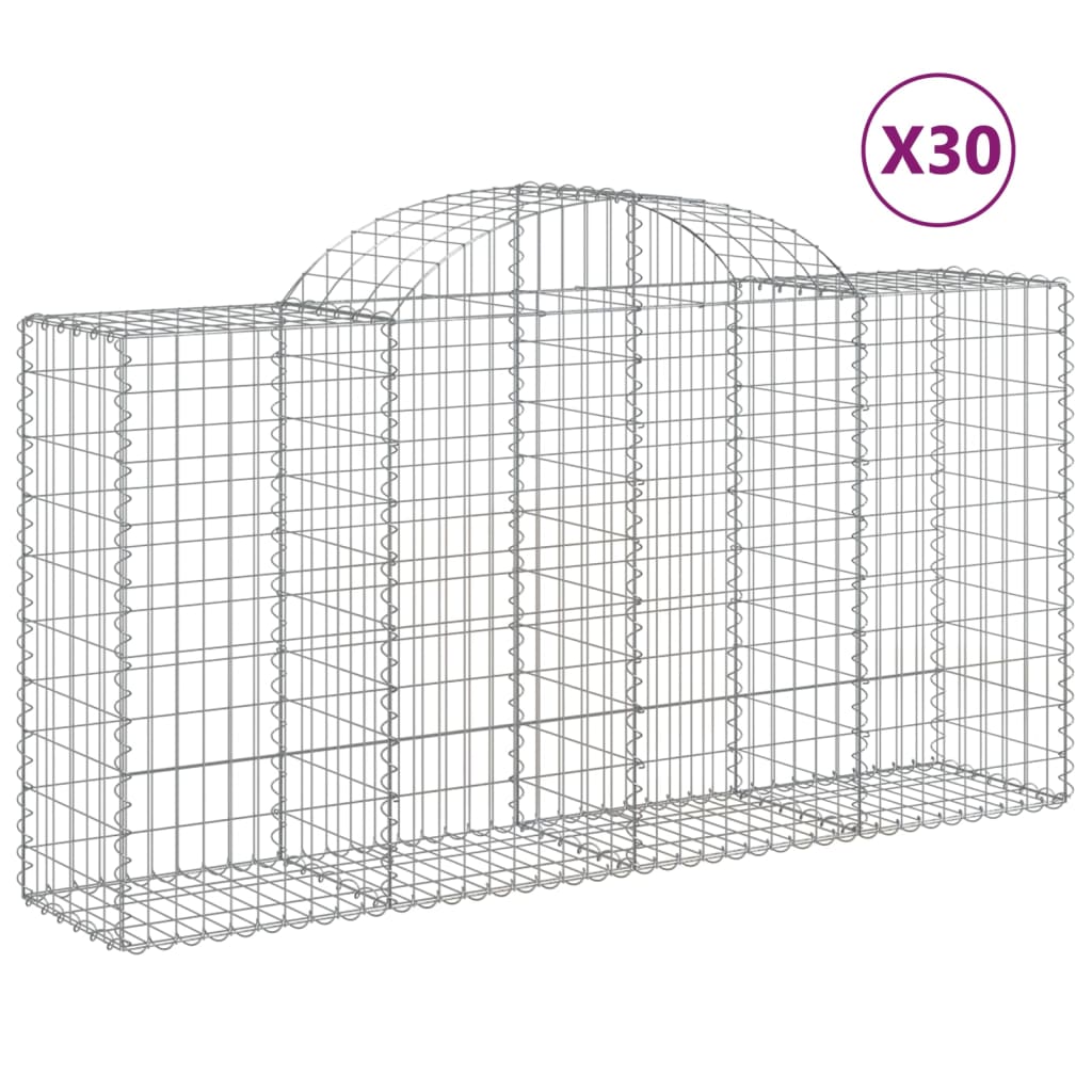 Lučne gabionske košare 30kom 200x50x100/120cm pocinčano željezo