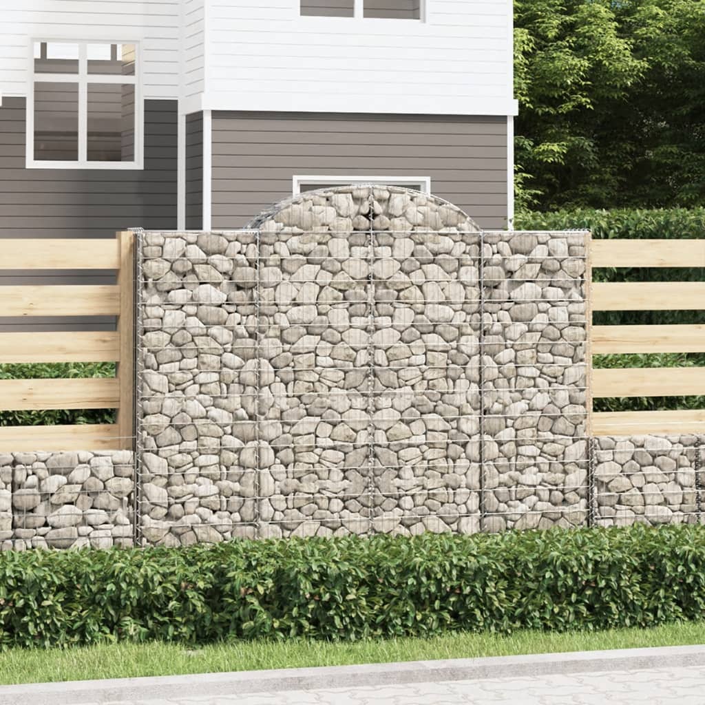 Lučne gabionske košare 14kom 200x50x160/180cm pocinčano željezo