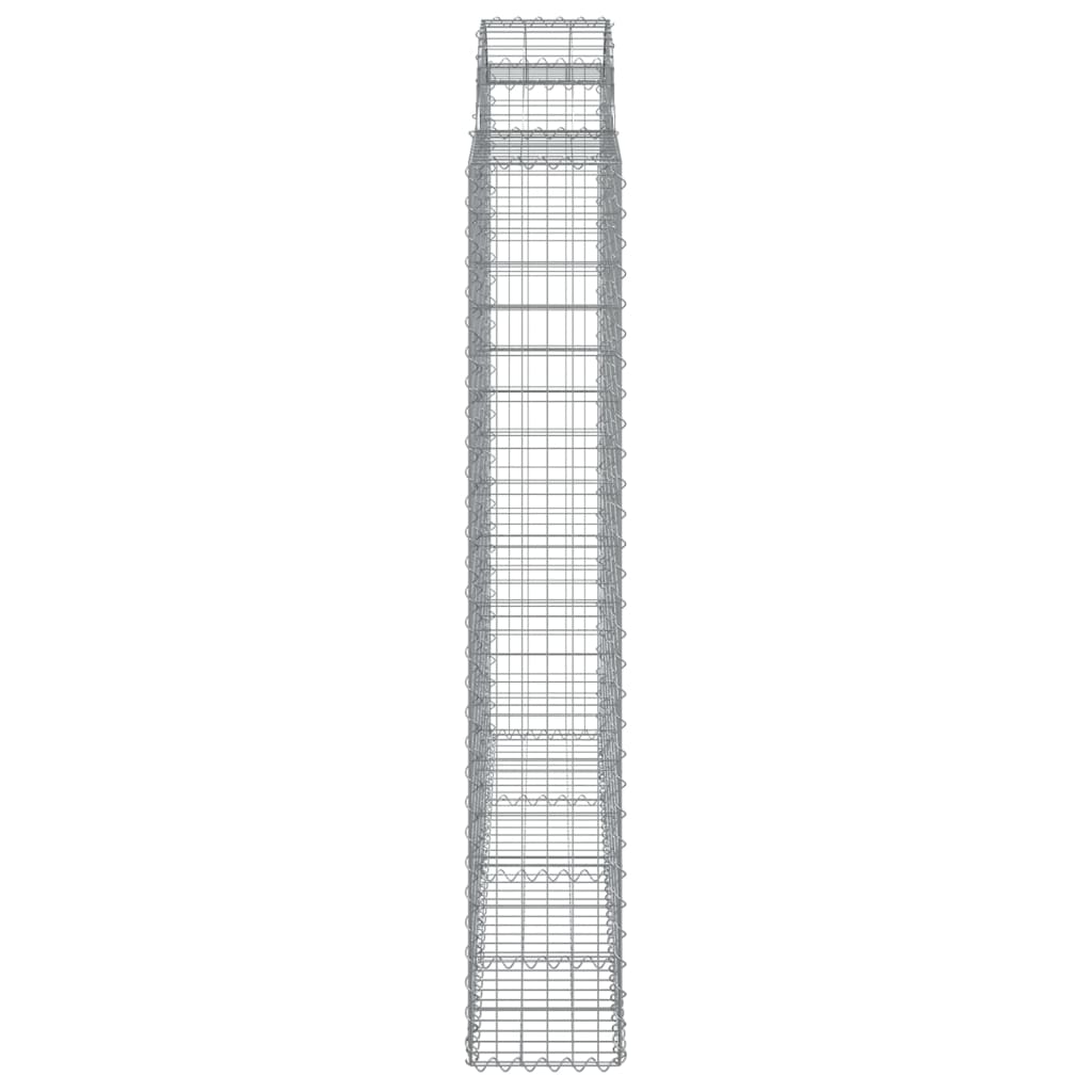 Lučne gabionske košare 4 kom 200x50x180/200cm pocinčano željezo