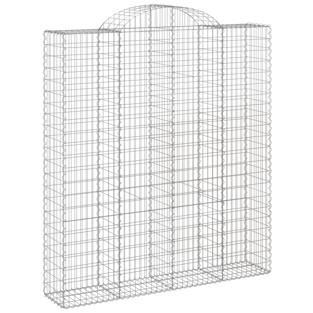 Lučne gabionske košare 4 kom 200x50x220/240cm pocinčano željezo