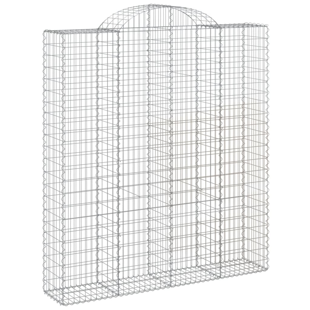Lučne gabionske košare 12kom 200x50x220/240cm pocinčano željezo