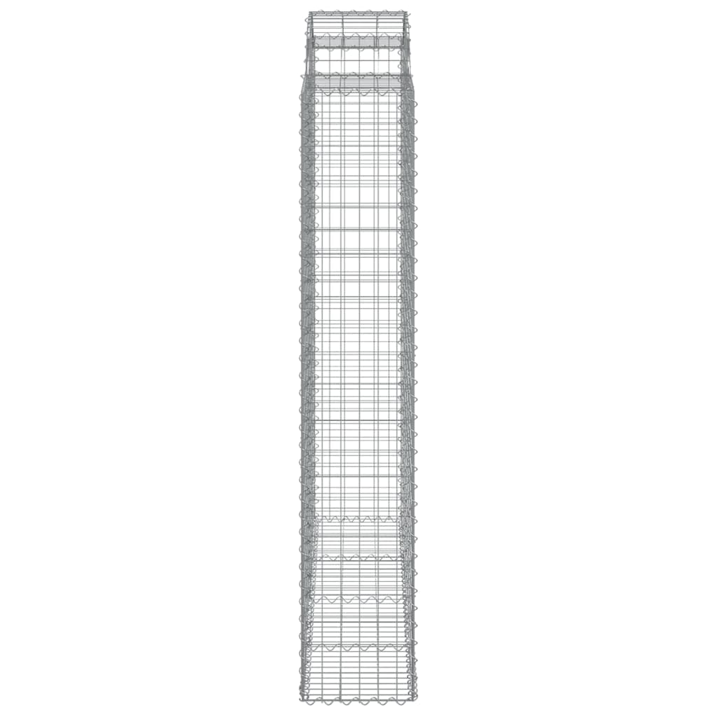 Lučne gabionske košare 12kom 200x50x220/240cm pocinčano željezo