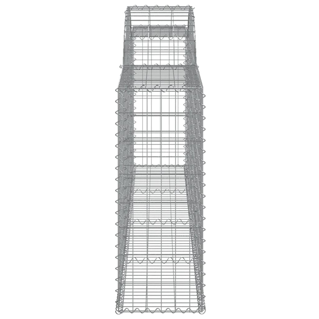 Lučne gabionske košare 4 kom 300x30x80/100 cm pocinčano željezo