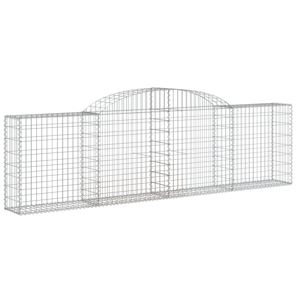 Lučne gabionske košare 9 kom 300x30x80/100 cm pocinčano željezo