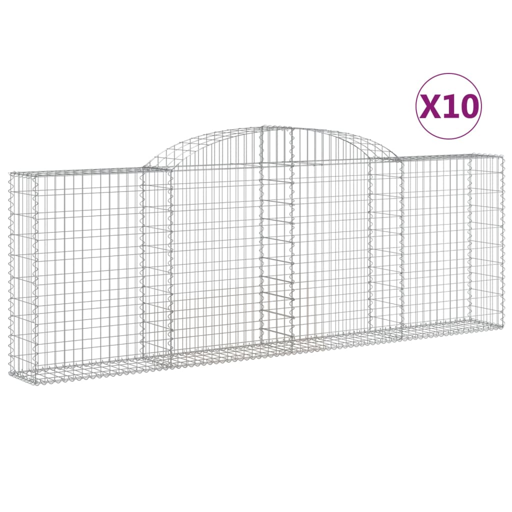 Lučne gabionske košare 10kom 300x30x100/120cm pocinčano željezo