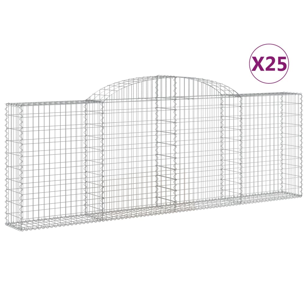Lučne gabionske košare 25kom 300x30x100/120cm pocinčano željezo