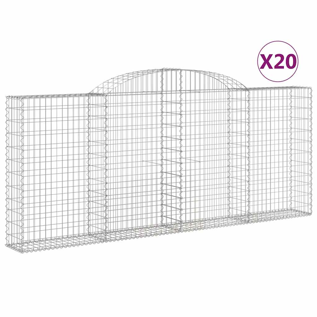 Lučne gabionske košare 20kom 300x30x120/140cm pocinčano željezo