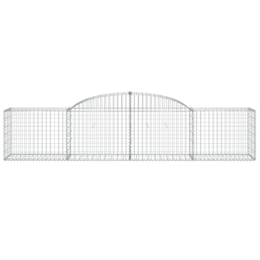 Lučne gabionske košare 4 kom 300x50x60/80 cm pocinčano željezo