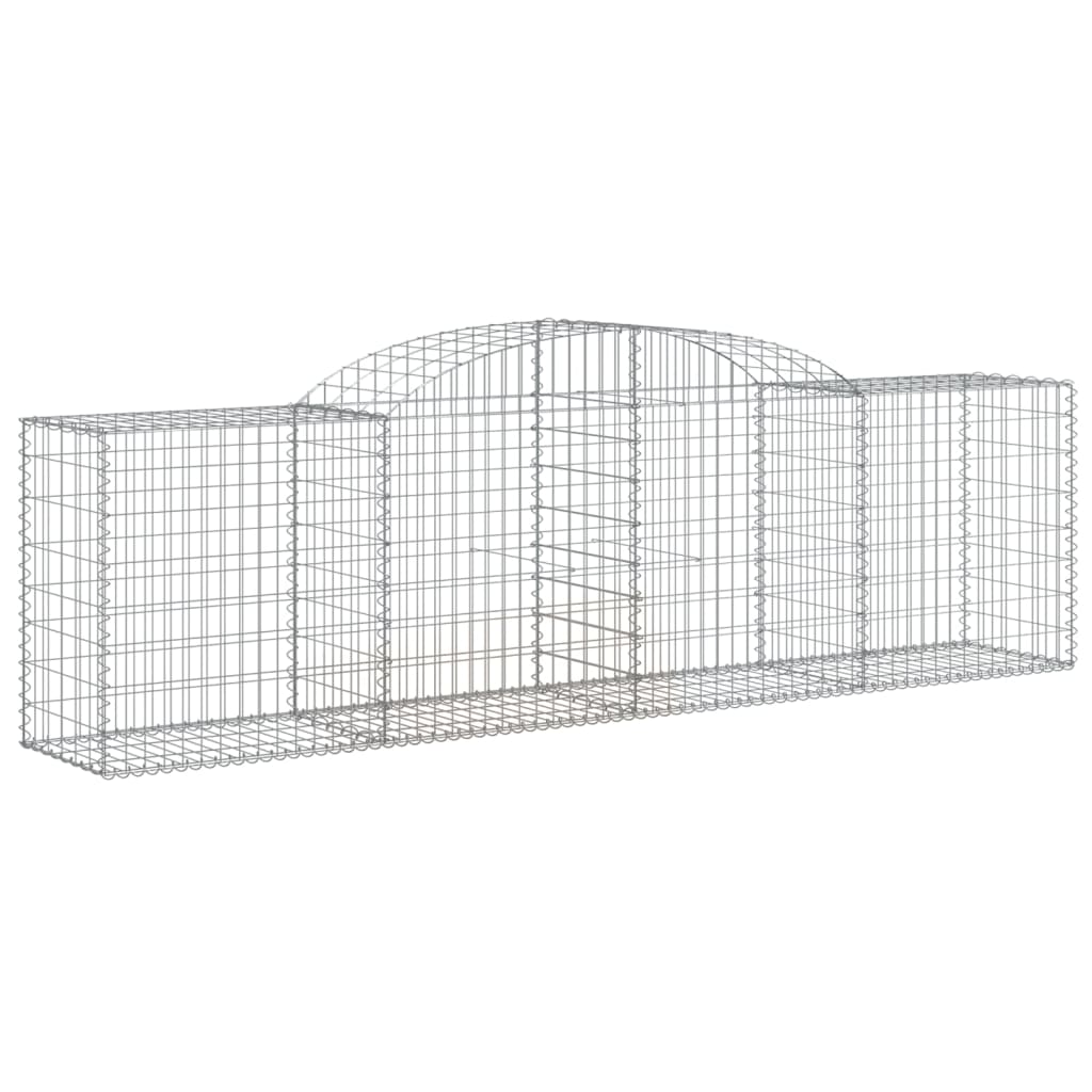 Lučne gabionske košare 4 kom 300x50x80/100 cm pocinčano željezo