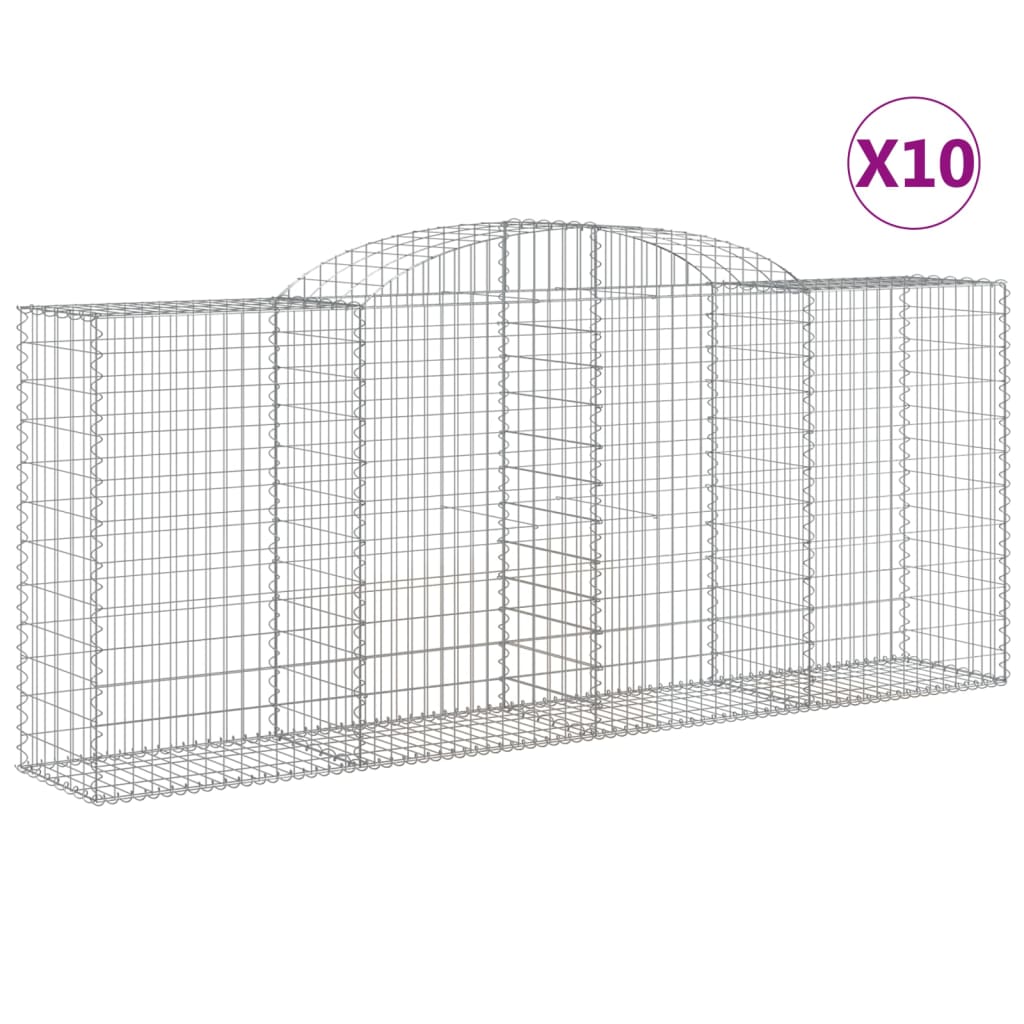 Lučne gabionske košare 10kom 300x50x120/140cm pocinčano željezo