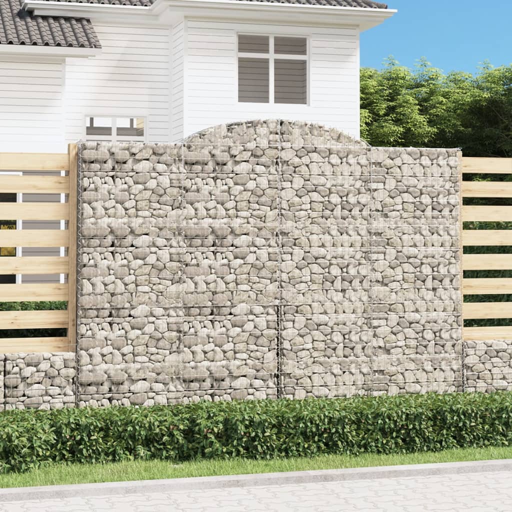 Lučne gabionske košare 9 kom 300x50x220/240cm pocinčano željezo