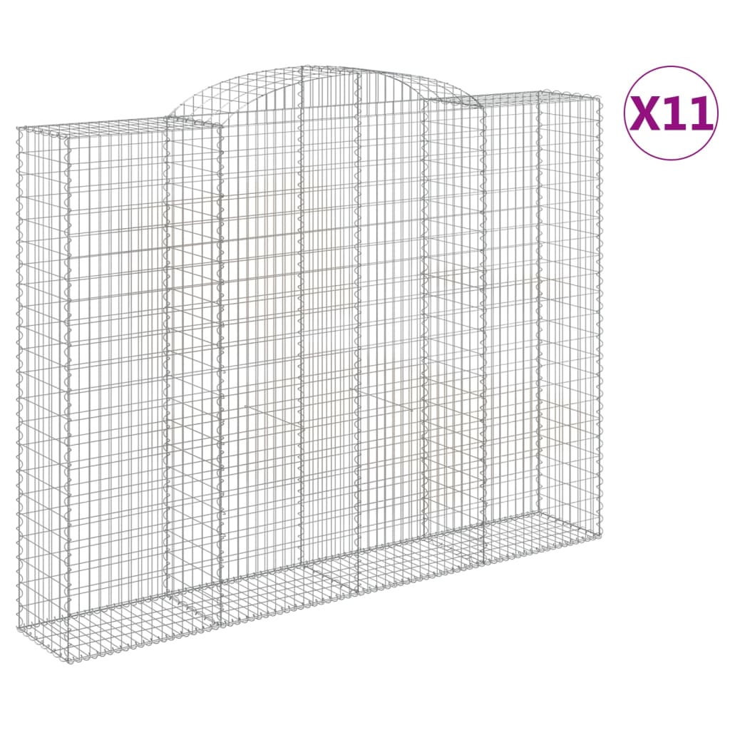 Lučne gabionske košare 11kom 300x50x220/240cm pocinčano željezo