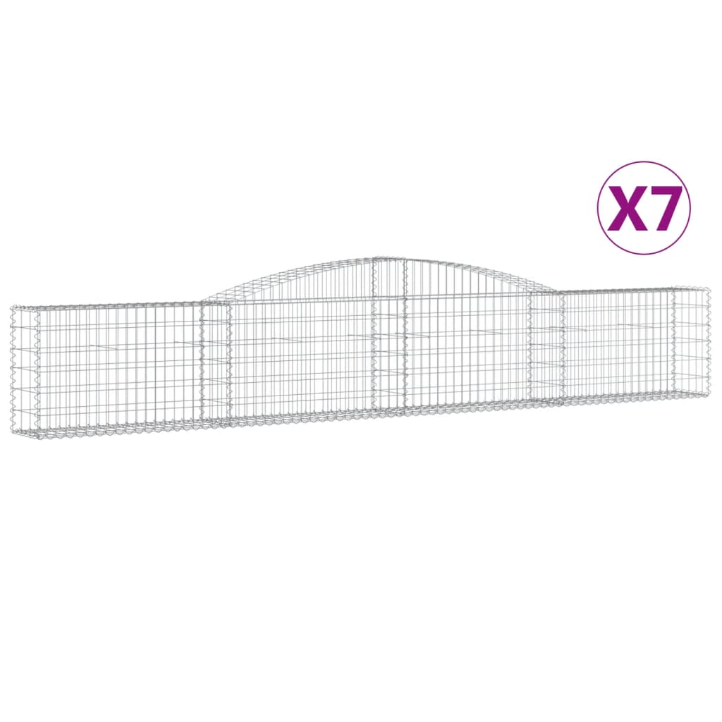 Lučne gabionske košare 7 kom 400x30x60/80 cm pocinčano željezo