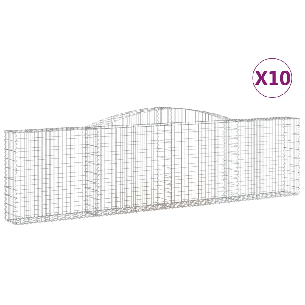 Lučne gabionske košare 10kom 400x30x100/120cm pocinčano željezo