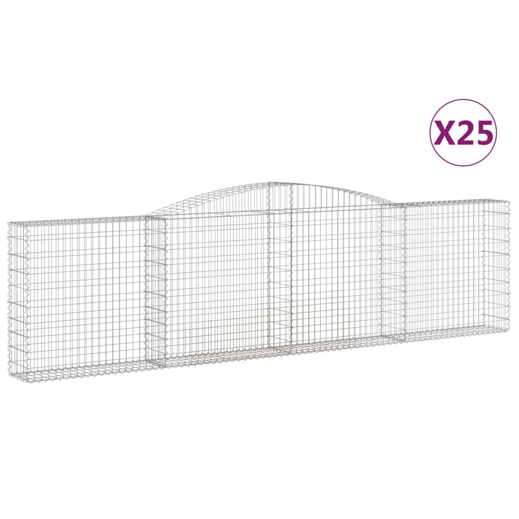 Lučne gabionske košare 25kom 400x30x100/120cm pocinčano željezo