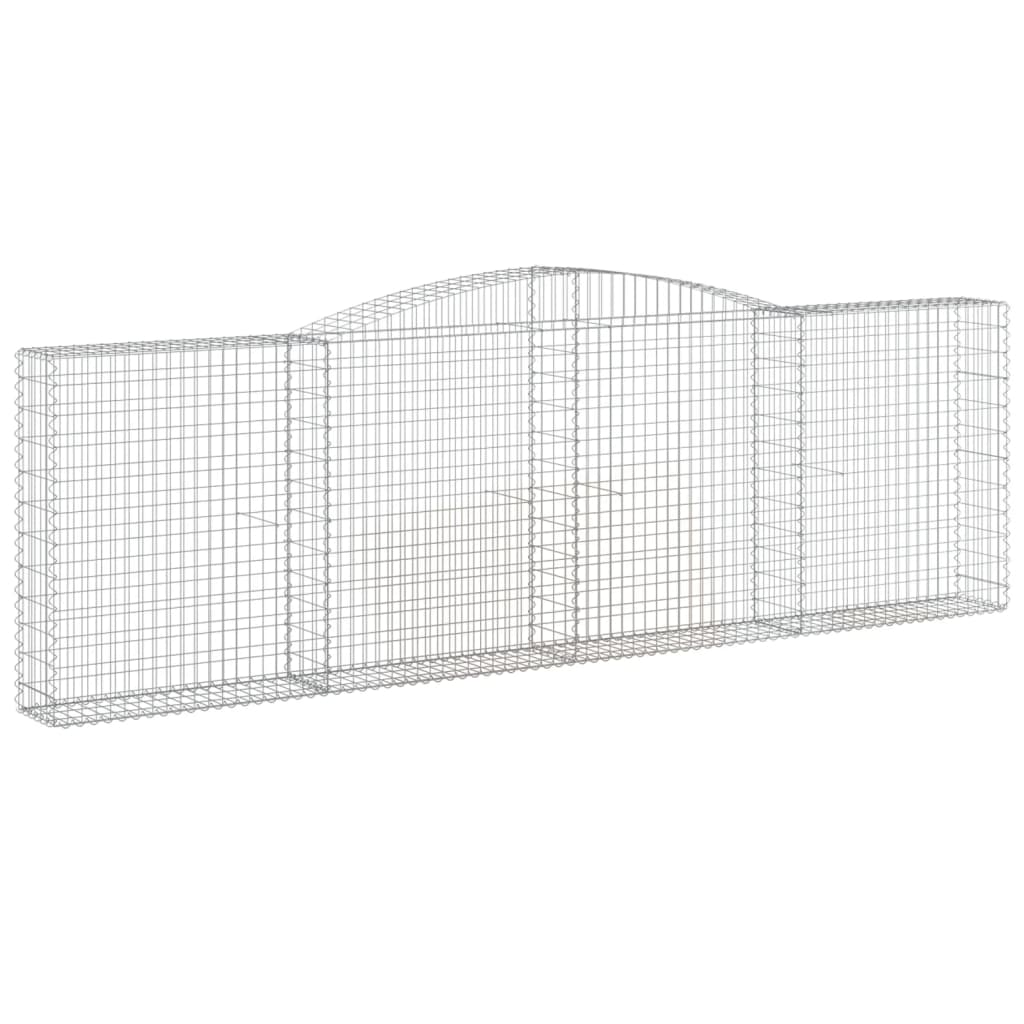 Lučne gabionske košare 2 kom 400x30x120/140cm pocinčano željezo