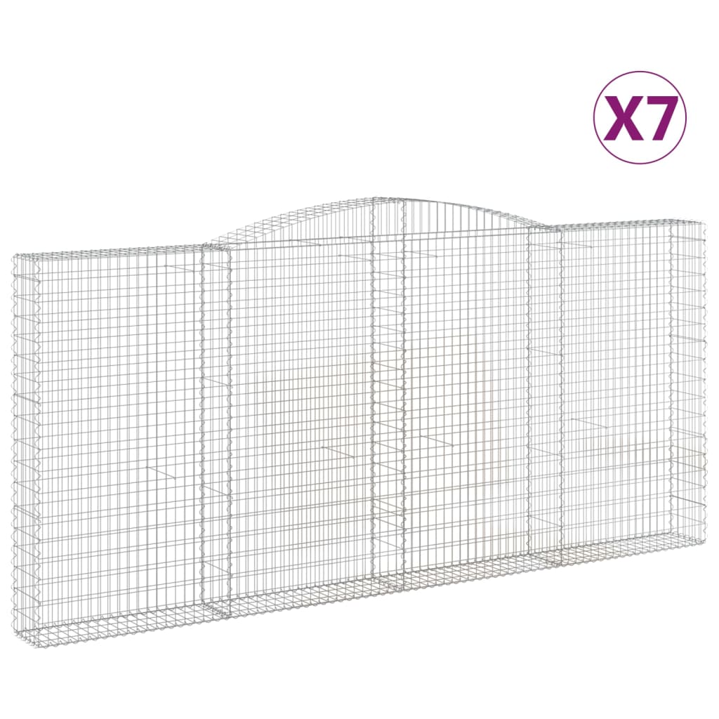 Lučne gabionske košare 7 kom 400x30x180/200cm pocinčano željezo